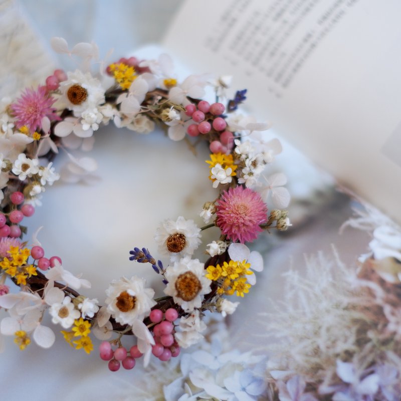 未完待续 | 小碎花 干燥花 不凋绣球 花圈 拍摄道具 墙面装饰 礼物 送礼 婚礼布置 办公室小物 绣球 居家 现货 - 摆饰 - 植物．花 