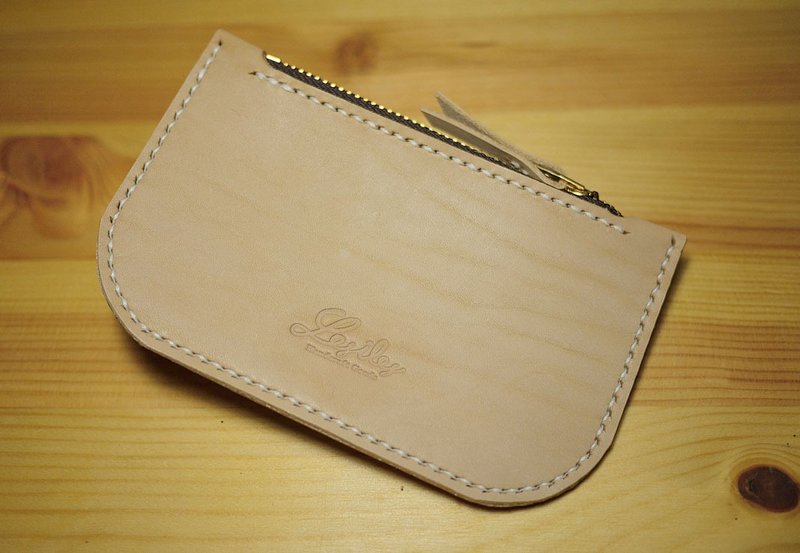 Leather Purse 皮革随身钱包 - 零钱包 - 真皮 白色