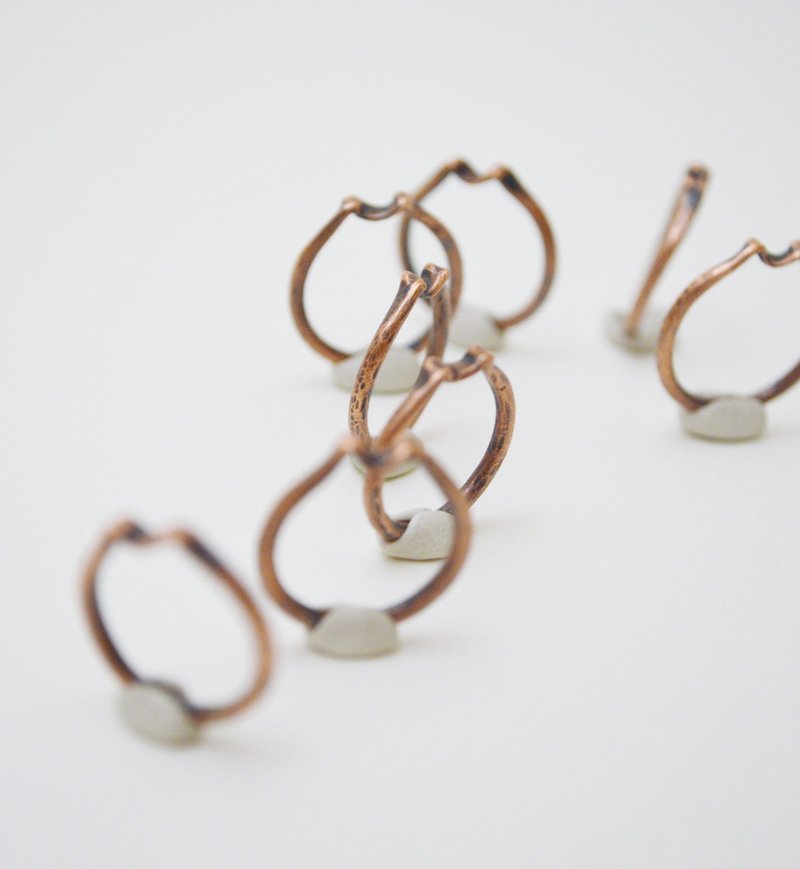 折叠系列-1号·硫化红铜戒指 - 戒指 - 铜/黄铜 咖啡色