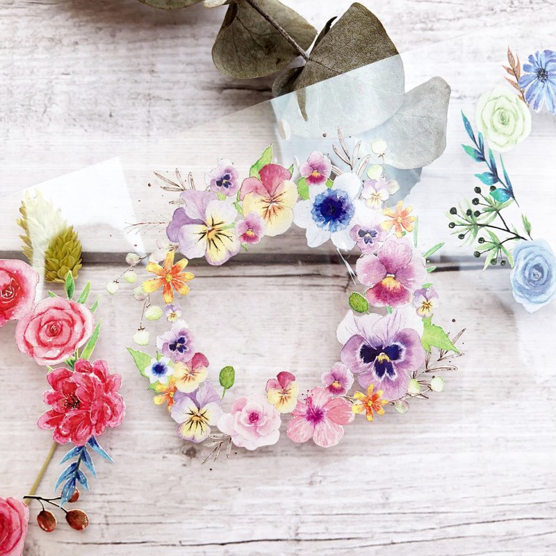 花之卷VI  PET材质纸胶带 - 纸胶带 - 塑料 