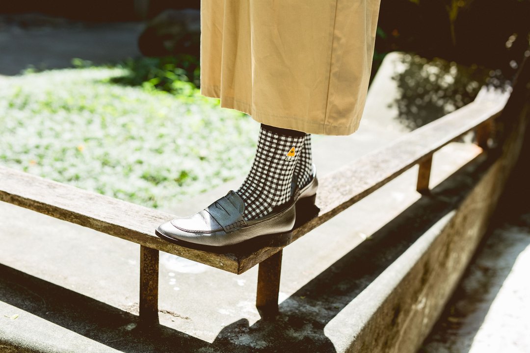 浴室妖-黑砖  妖怪系列 NAKID SOCKS_袜子_短袜_棉袜 - 袜子 - 棉 黑色