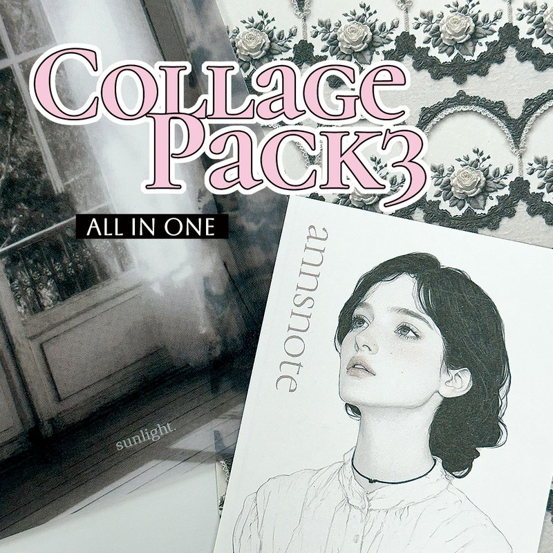 Collage Pack Season3 一体成型包装贴纸+纸张MIX (anns note) 复古 - 贴纸 - 纸 多色
