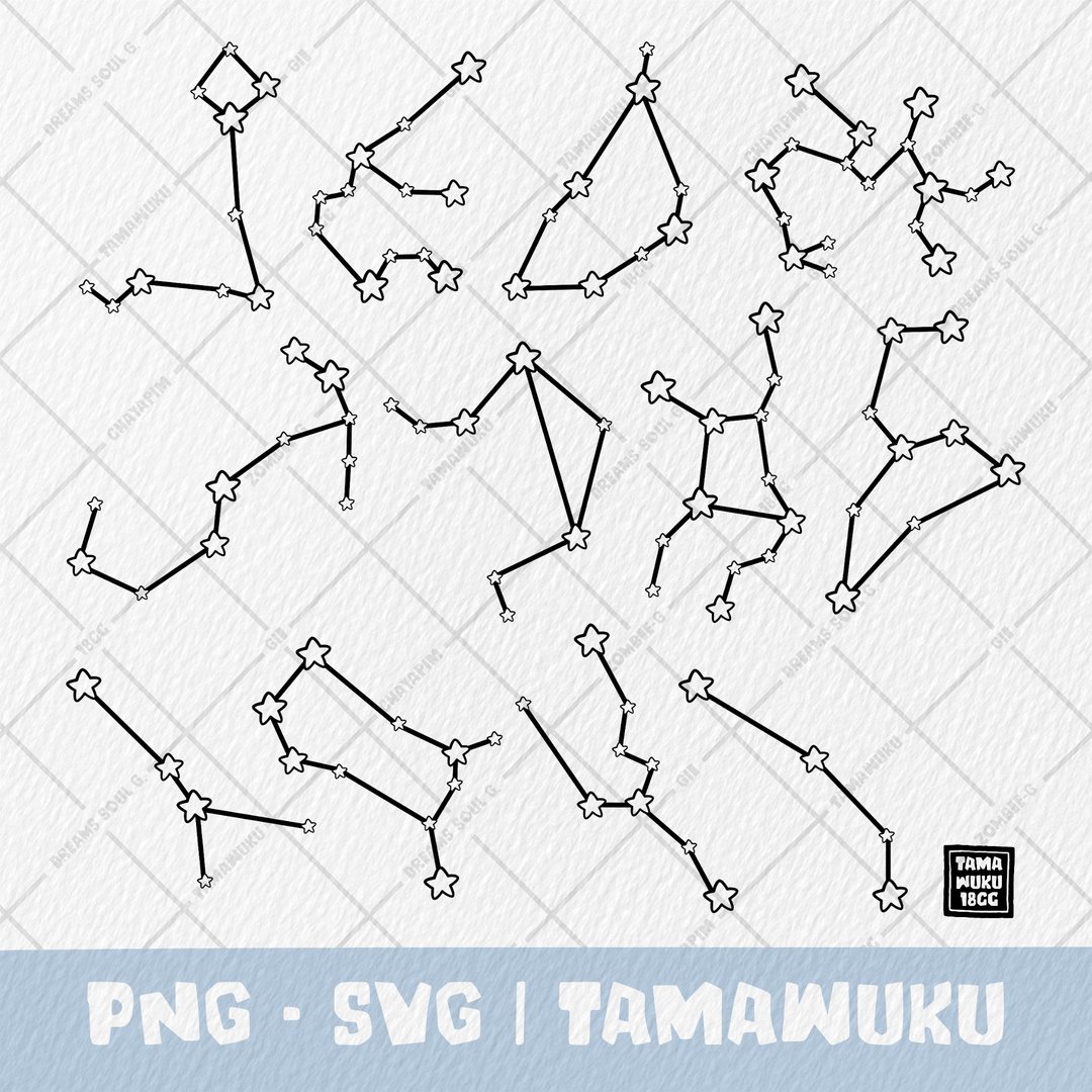 十二生肖星星线 PNG SVG - 其他数码商品 - 其他材质 