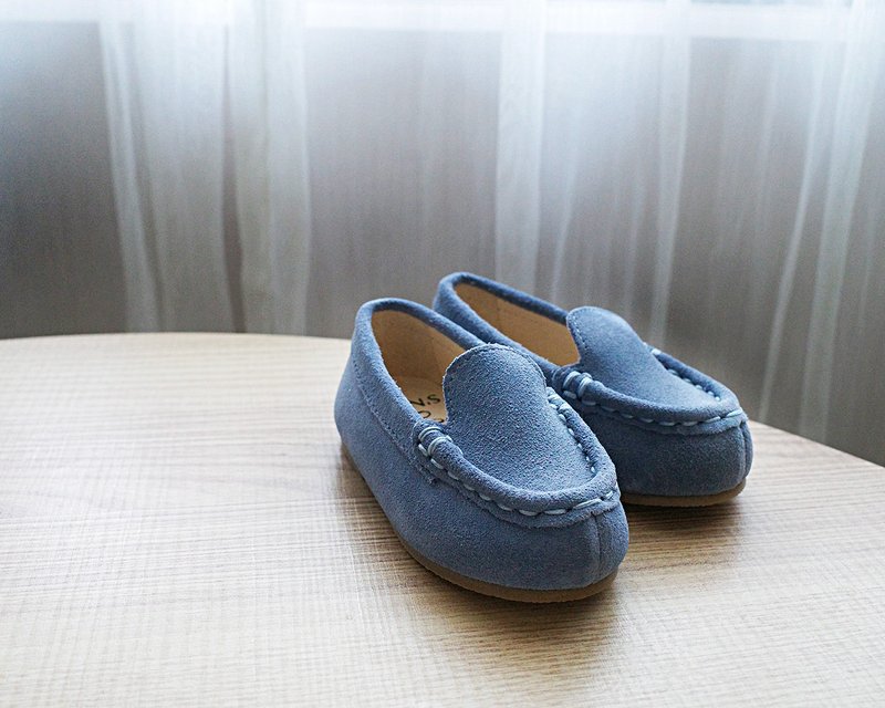 S'MORE 绵眠系列乐福真皮童鞋 | Gentle Loafer | 暗蓝 - 童装鞋 - 真皮 蓝色