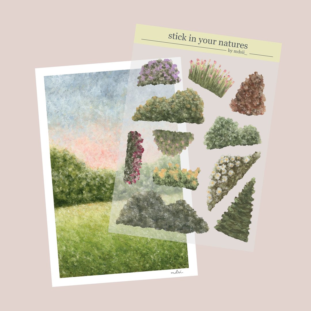 flower garden - diy postcard - 卡片/明信片 - 纸 