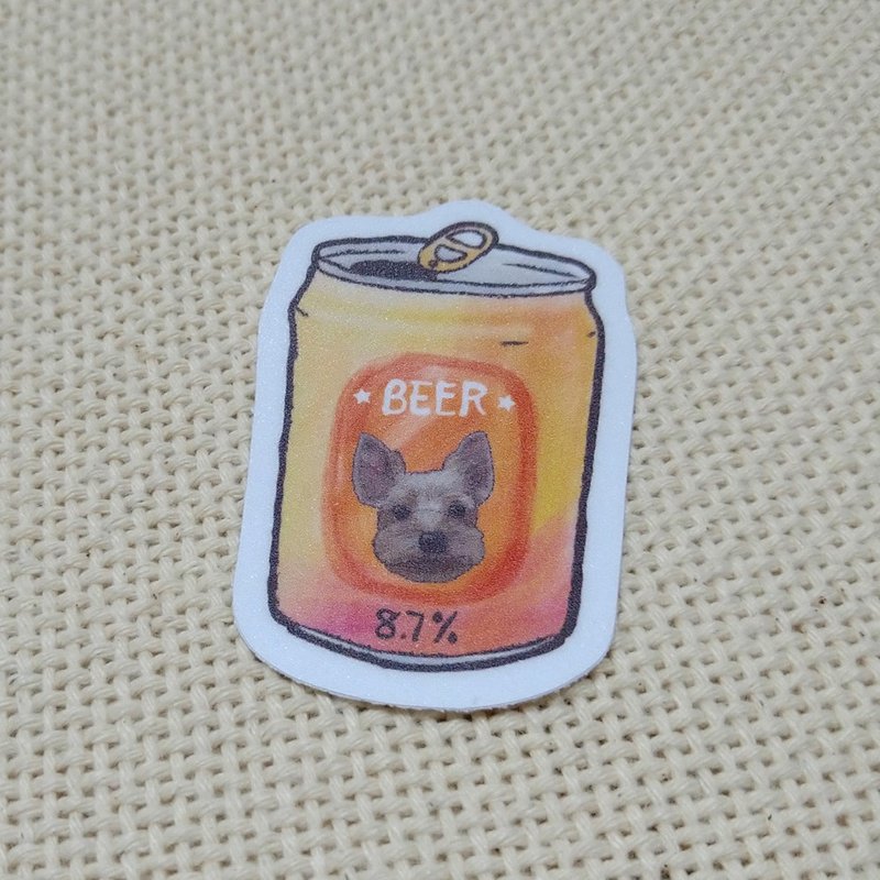 约克夏啤酒-防水车贴-行李箱贴纸-奔驰猫_防水贴纸 - 贴纸 - 防水材质 