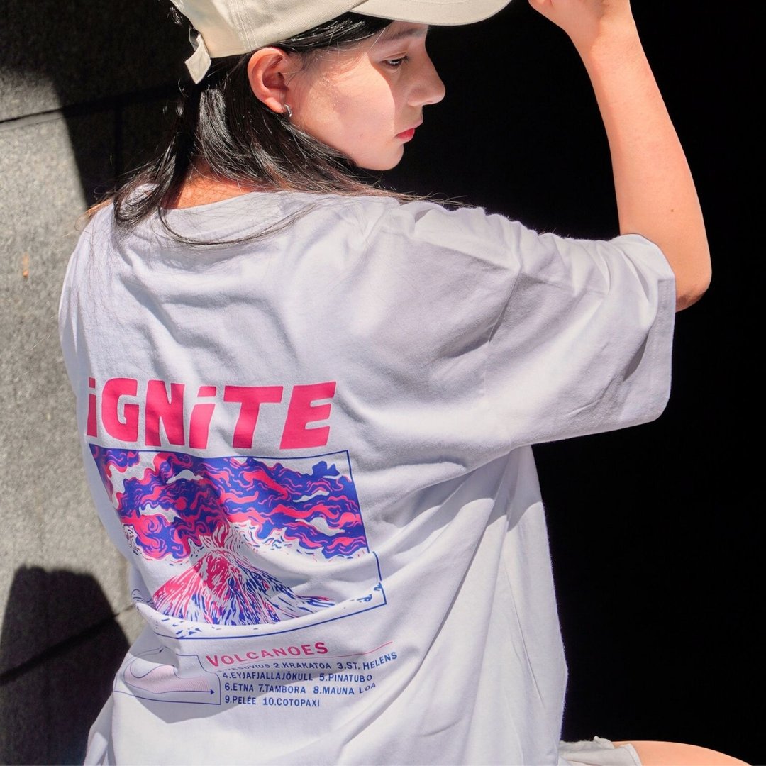【CREEPS】Ignite 宽松重磅印花T恤 210g - 男装上衣/T 恤 - 棉 多色