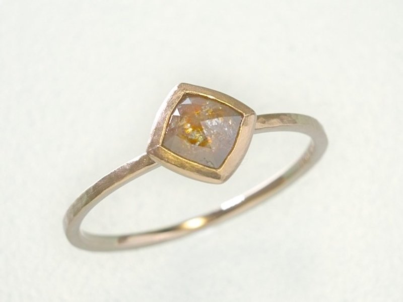 Japan Quality | 0.38ct Natural Diamond Stacking Ring Raspberry 14K - 戒指 - 其他金属 金色