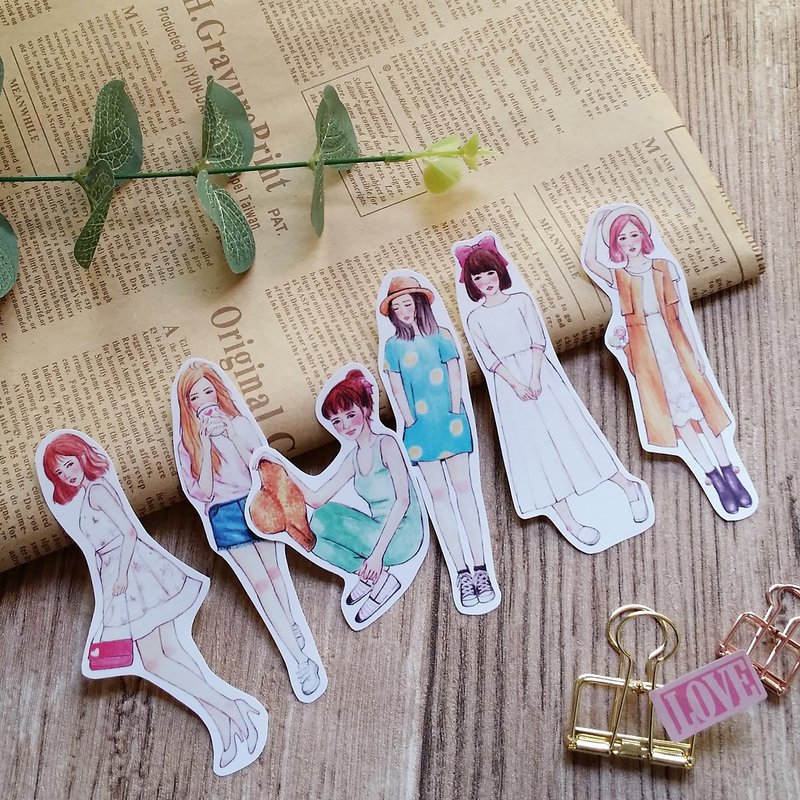 甜心女孩贴纸组 /  6入 - 贴纸 - 纸 