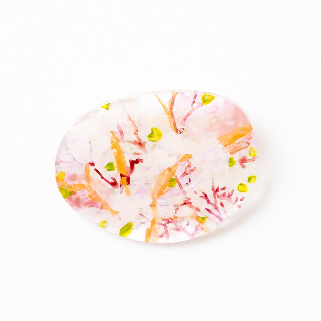 Picture brooch - 胸针 - 压克力 粉红色