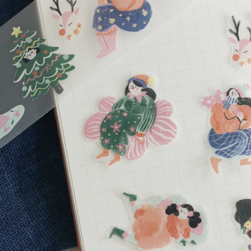 PET 胶带贴纸 (含轧型) Winter Fairies | teayoushop - 纸胶带 - 塑料 
