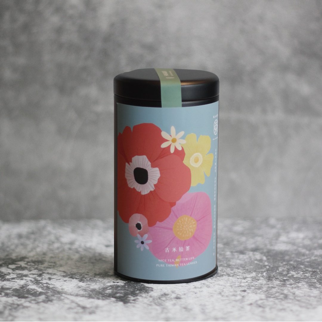 KAKU TEA │蜷花 四季春乌龙茶(60g)台湾好茶 原叶茶 精致铁罐装 - 茶 - 其他材质 蓝色
