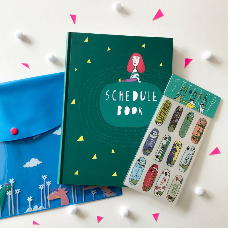 手帐贴纸组 (赠送刀模贴纸一张) - 笔记本/手帐 - 纸 绿色