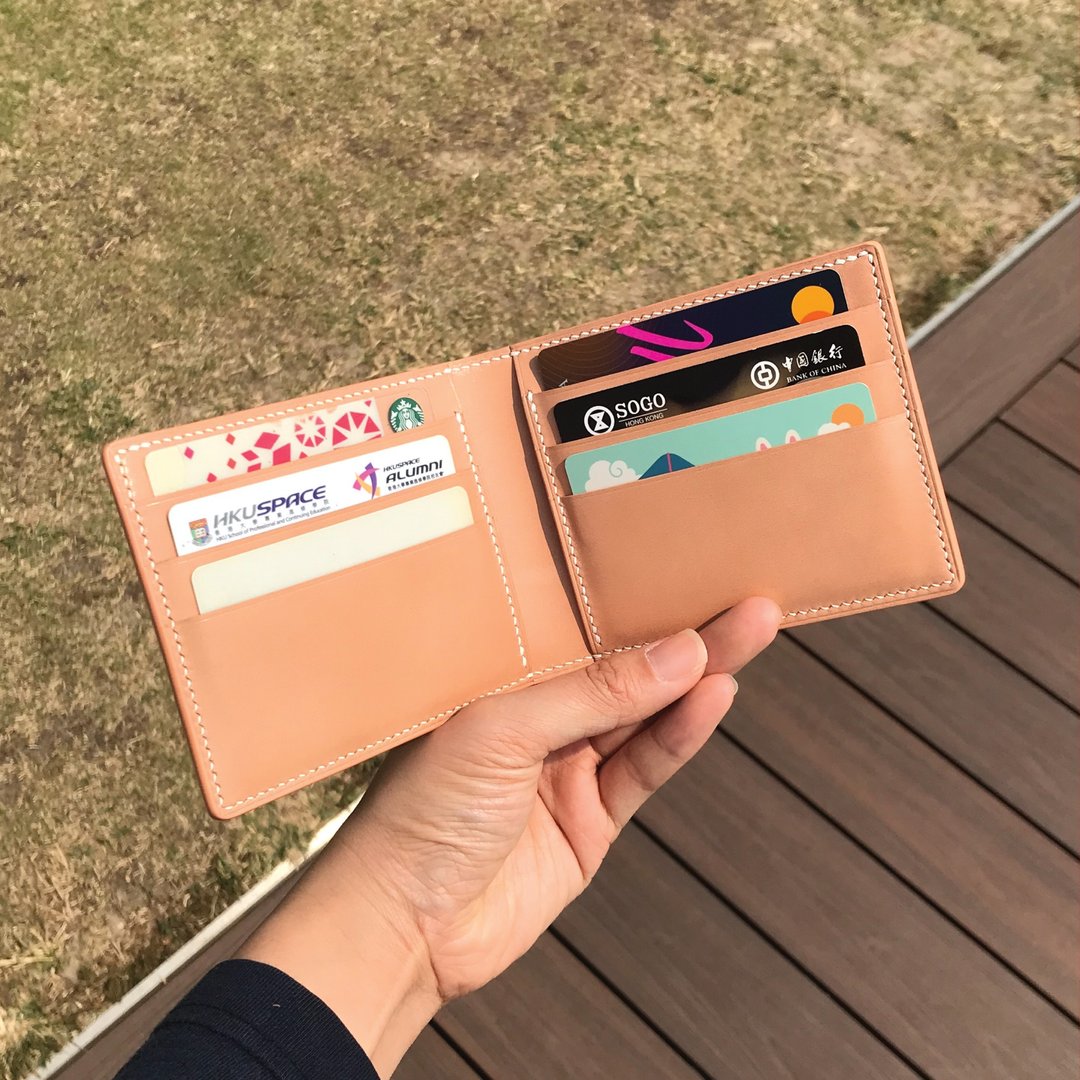日本枥木牛皮系列 短银包 6 卡款式 手工短夹 两折钱包 定制化配色 - 皮夹/钱包 - 真皮 多色