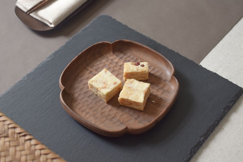 委角方盘手工整木制 家用零食小碟 日式ins壶承黑胡桃茶托 - 盘子/餐盘/盘架 - 木头 