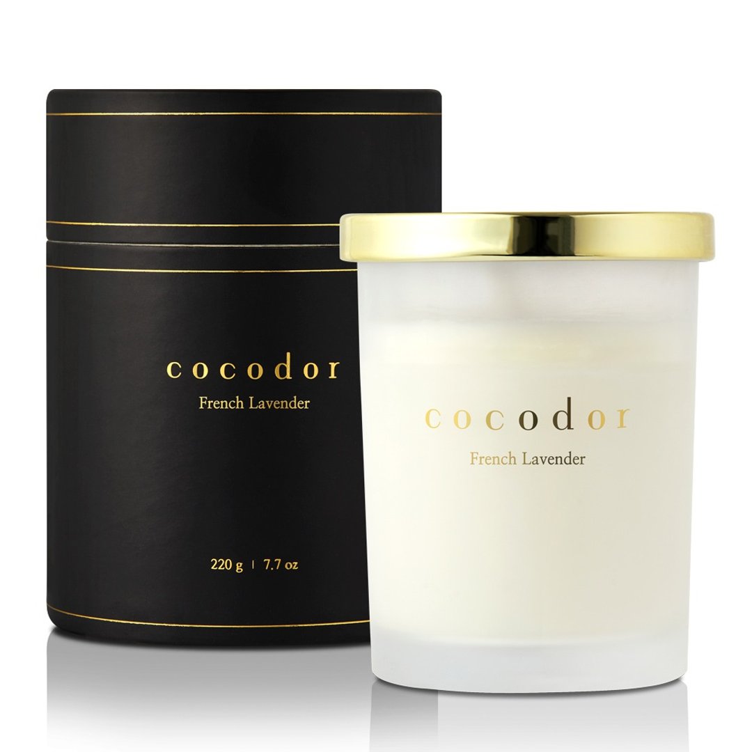 COCODOR-大豆蜡烛220g-法国薰衣草 - 蜡烛/烛台 - 玻璃 金色
