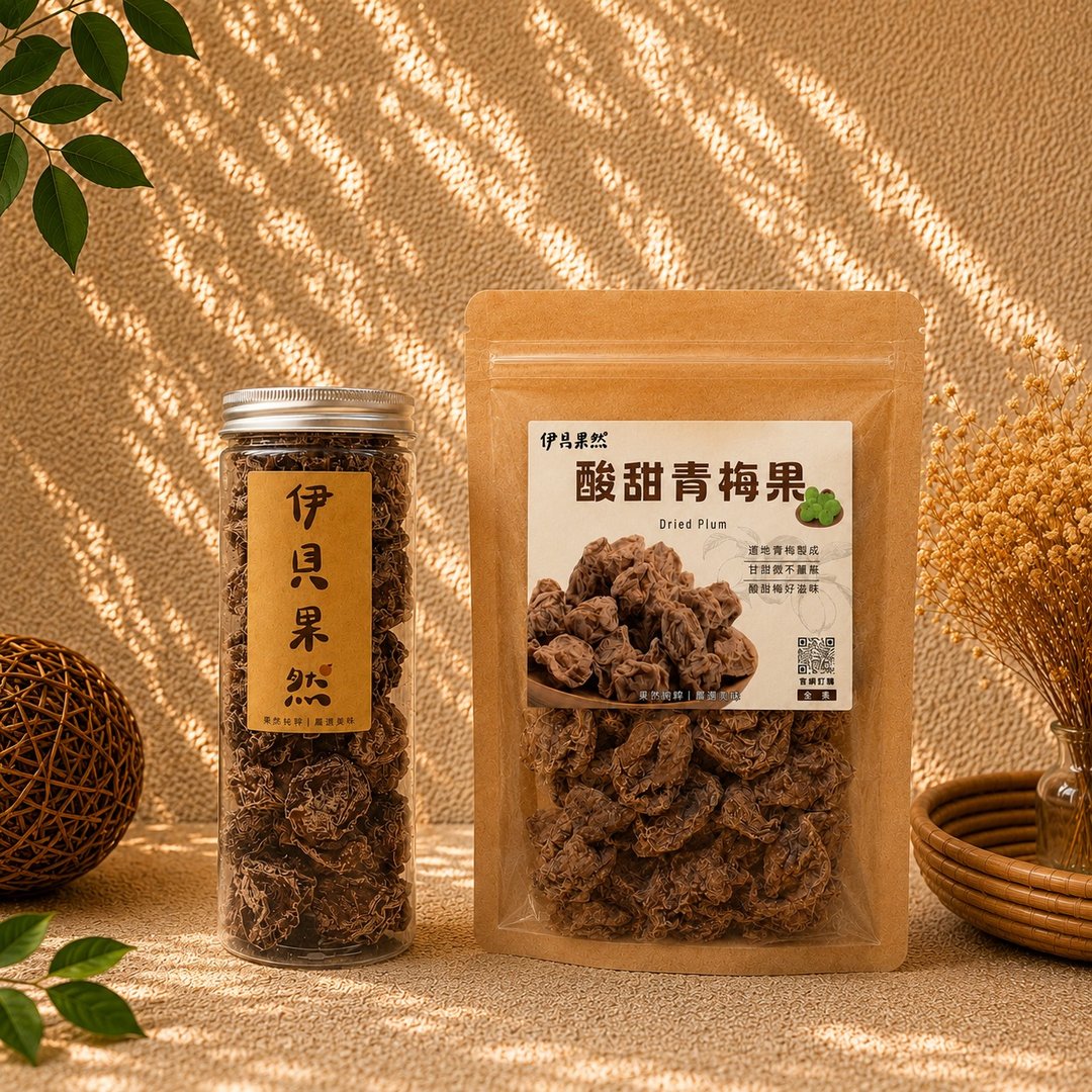 【伊贝果然】酸甜青梅果 有籽 无籽 - 水果干 - 防水材质 