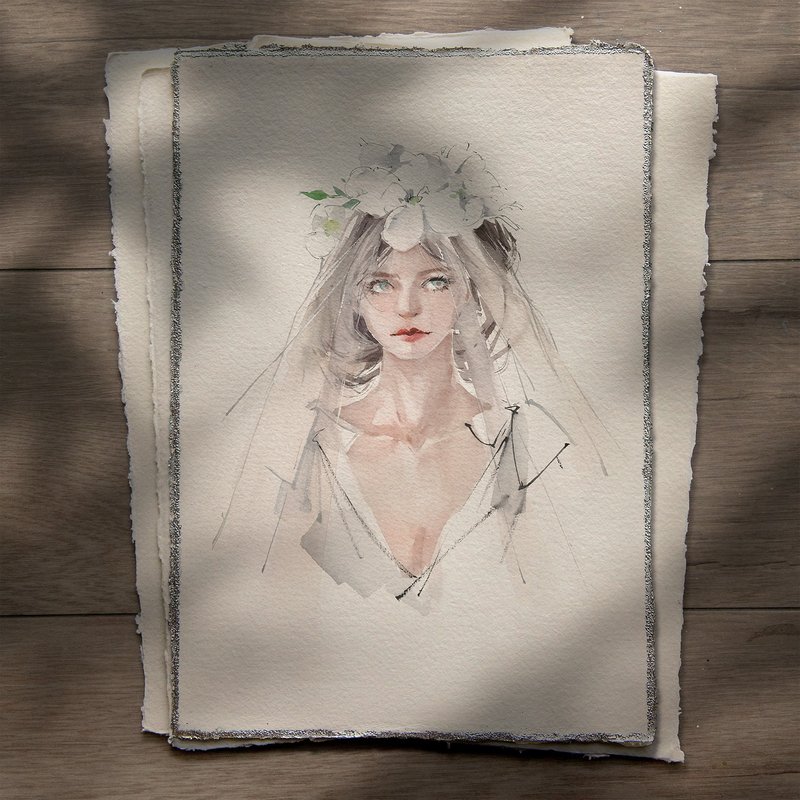 手工精饰艺术微喷 -【她的时间】 - 海报/装饰画/版画 - 纸 