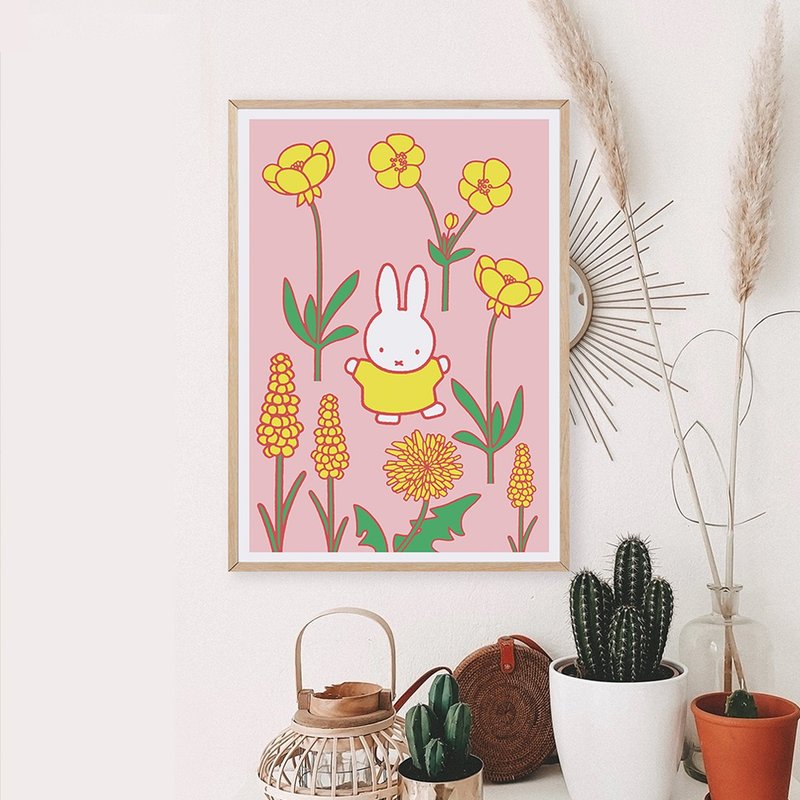 miffy x ÜRIKMÄD limited A3 Poster // Playing In The Garden // Art Print - 海报/装饰画/版画 - 纸 红色