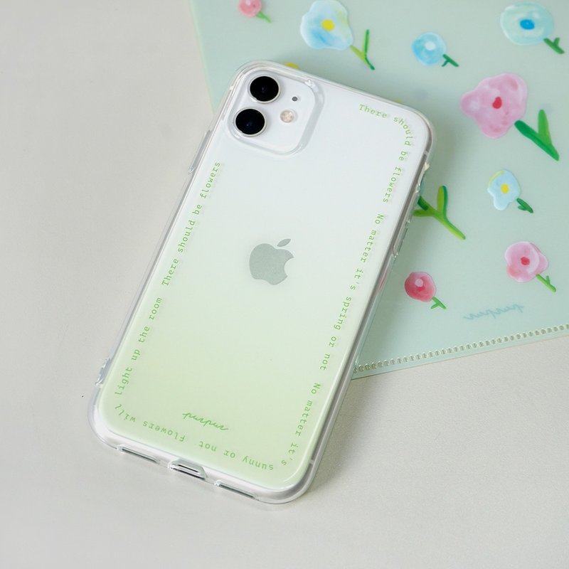 渐变色 透明手机壳-渐变绿 - 手机壳/手机套 - 塑料 绿色