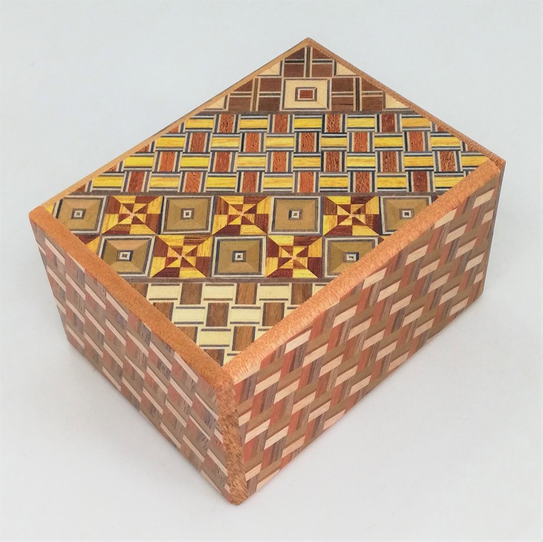 3 sun 18 steps Japanese puzzle box Himitsu-bako Hakone Yosegi-zaiku - 其他 - 木头 
