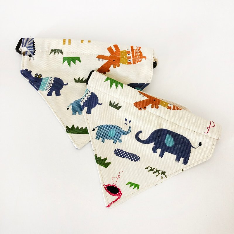 动物园款 猫咪狗狗装饰围巾 - 项圈/牵绳 - 棉．麻 多色