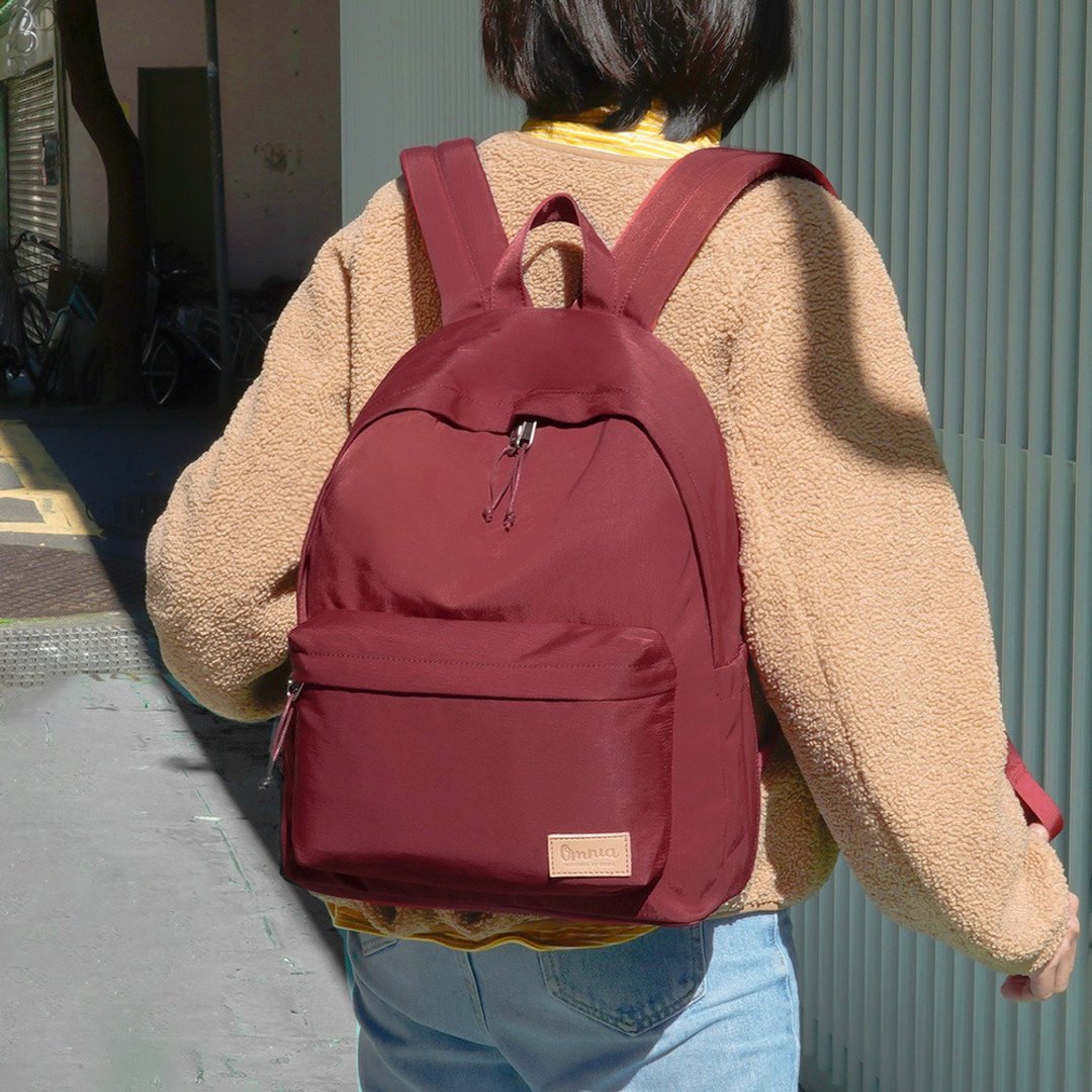 聪明收纳率性尼龙笔电后背包 (深红) - 后背包/双肩包 - 尼龙 