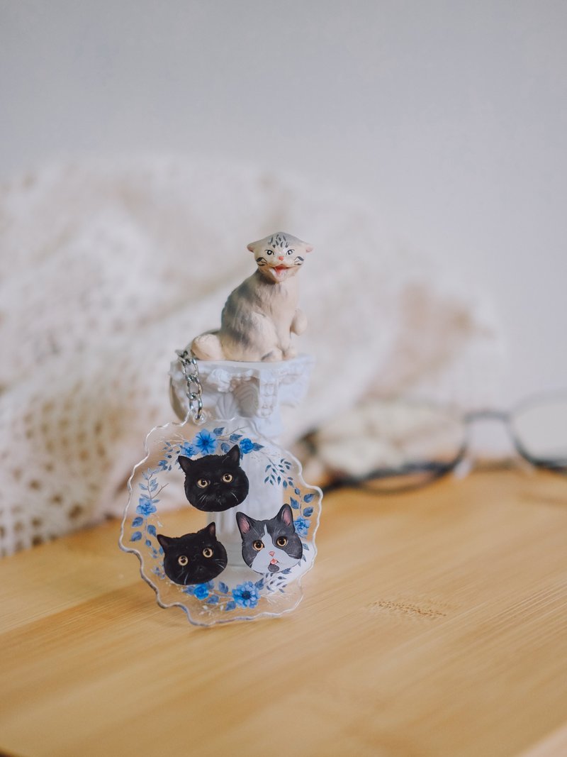 定制化礼物 定制化 人像 宠物 锁匙扣【5.5CM亚克力】⋯加购项目 - 钥匙链/钥匙包 - 其他材质 