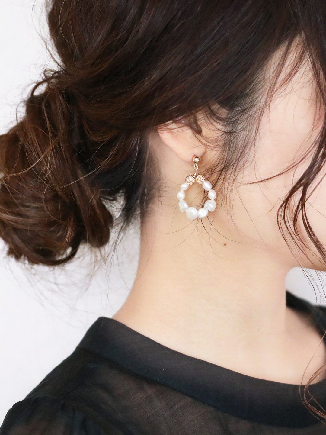 Earrings &amp; Clip-On rotondo Pearl - 耳环/耳夹 - 珍珠 白色