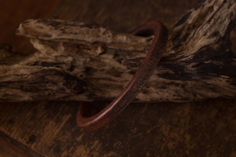立体锻花 红铜 树干手环 Forging Copper Bangle - 手链/手环 - 铜/黄铜 红色