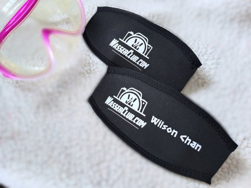 Personalised Scuba Mask Strap Cover 潜水镜 潜水用品带套 - 运动配件 - 防水材质 粉红色