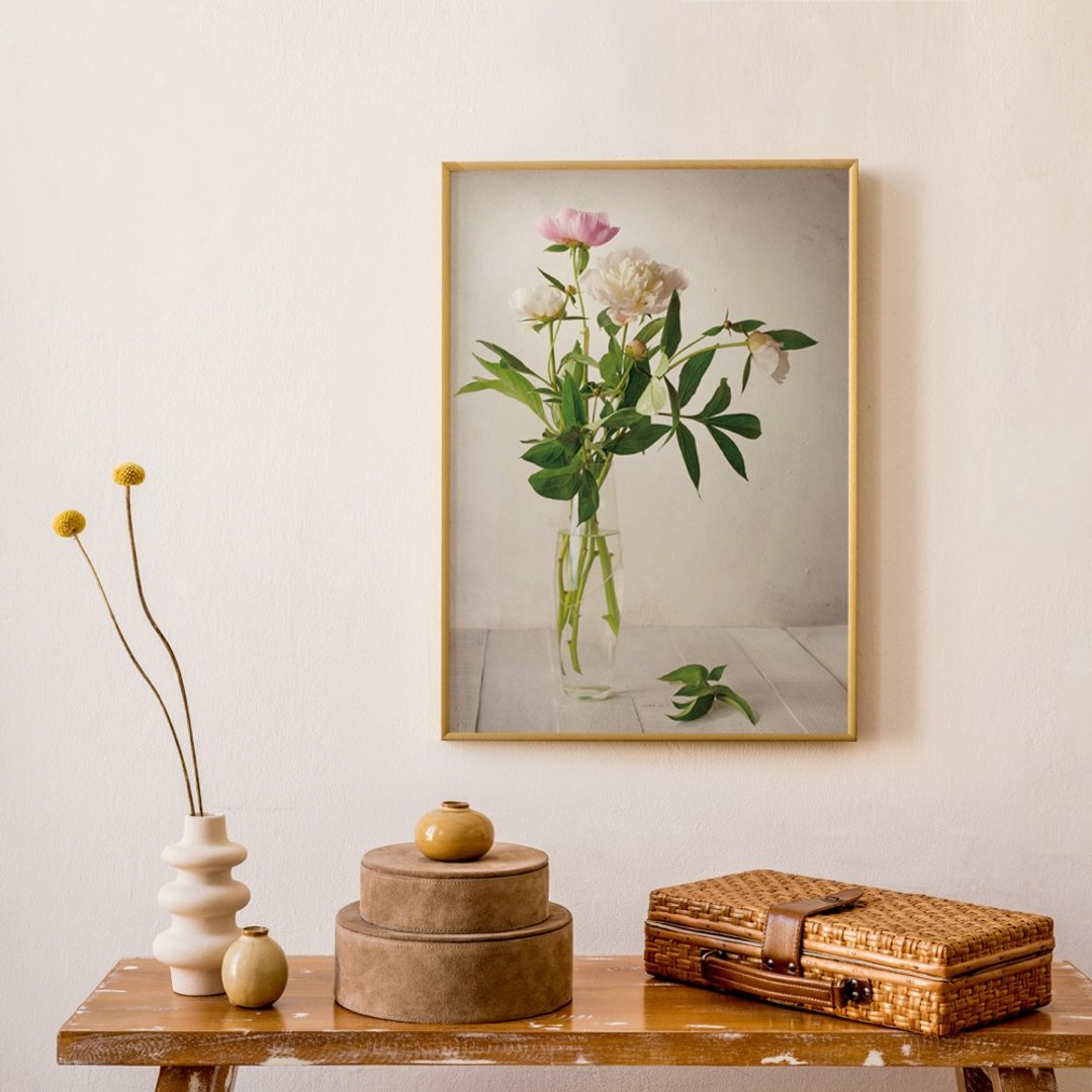 花语 盛放牡丹－画/花树植物/送礼/客厅挂画/花/复制画/居家生活 - 海报/装饰画/版画 - 棉．麻 多色
