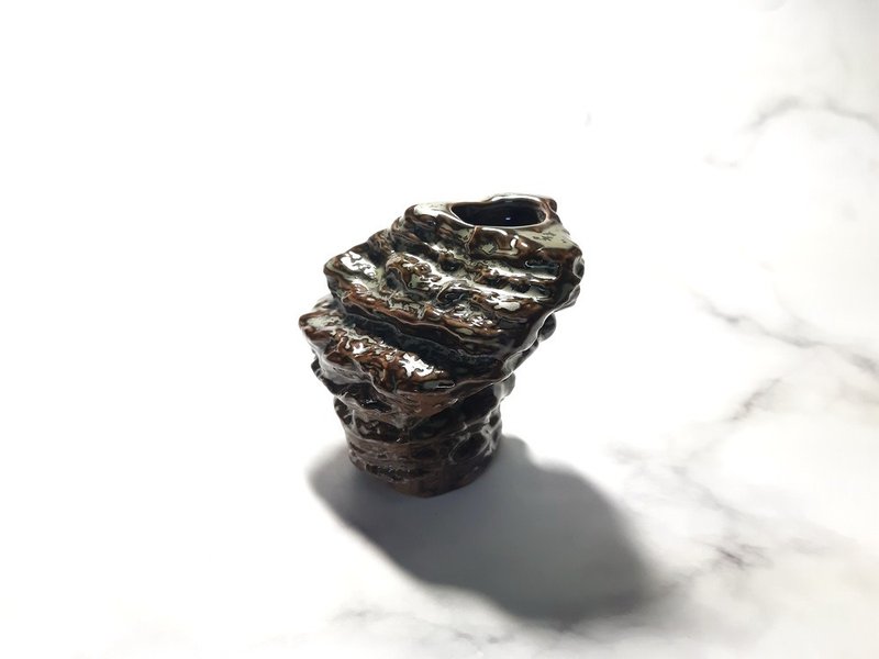 异峰 - 不规则造型陶盆 花器 - 花瓶/陶器 - 陶 多色