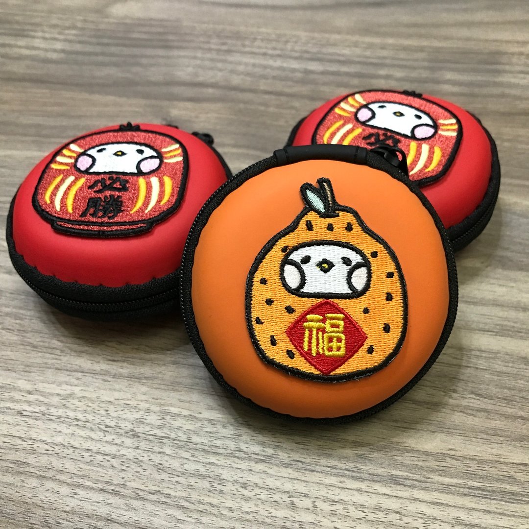 招财福橘 必胜达摩 圆型多功能3C收纳盒 - 收纳用品 - 其他材质 红色