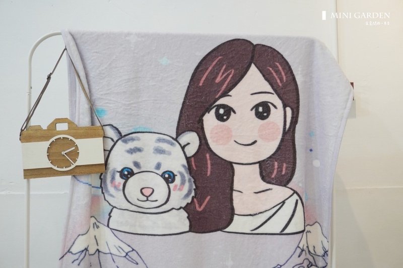 就是把喜欢绘一起【定制化毛毯】 弥月礼物 周岁礼物  午休毯 - 被子/毛毯 - 其他材质 绿色