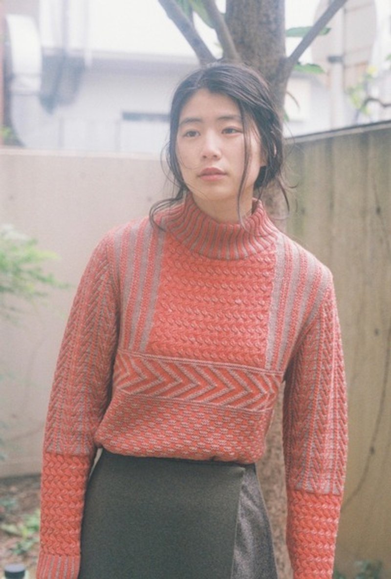 "nostalgia" KNIT SWEATER - 女装针织衫/毛衣 - 其他材质 橘色