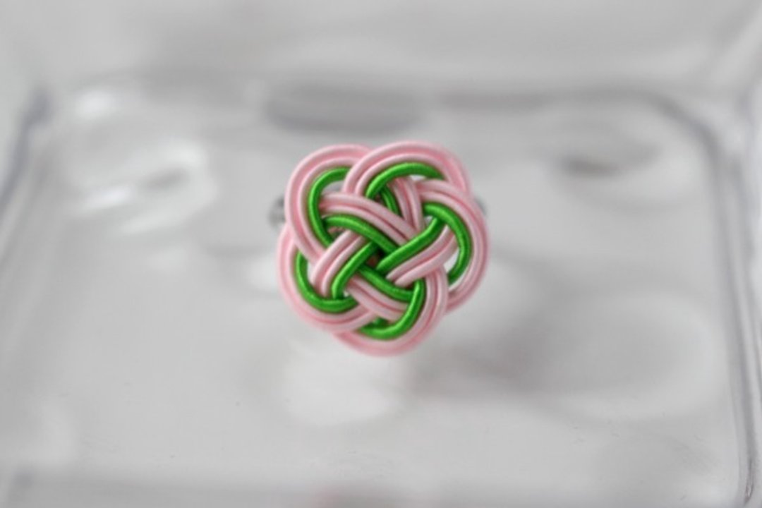Pink Umeyui Mizuhiki ring - 戒指 - 纸 多色