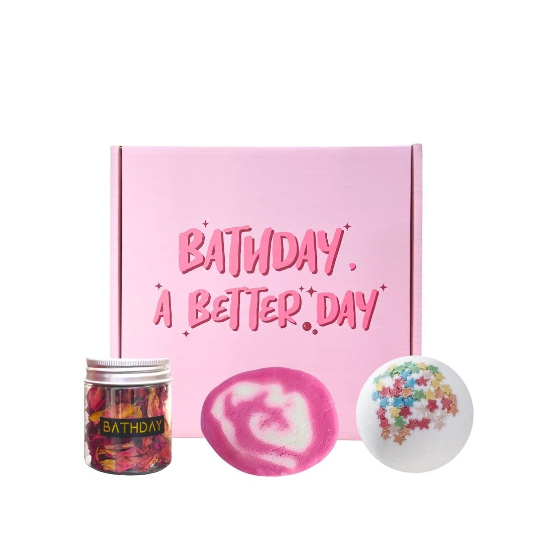 【新手尝鲜】BATHDAY 泡澡球 2 入礼盒 - 含玫瑰花瓣 - 其他 - 其他材质 白色