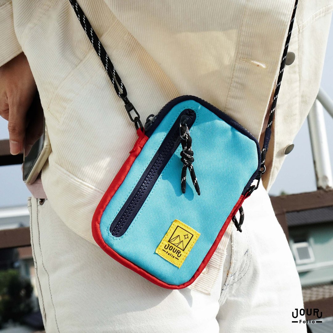 Jour Compact Bag Sky Light x Cherry Supported 6.5 Mobile Phone - 其他 - 尼龙 多色