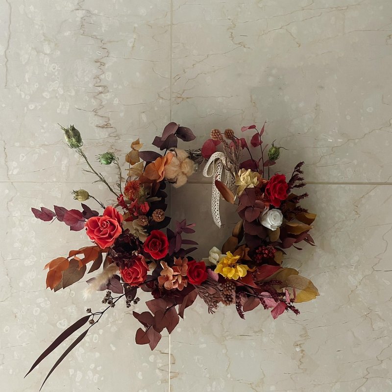 【花诉花艺】立体永生花圈/开幕花礼/升迁花礼/祝贺花礼 永生花 - 干燥花/捧花 - 植物．花 多色