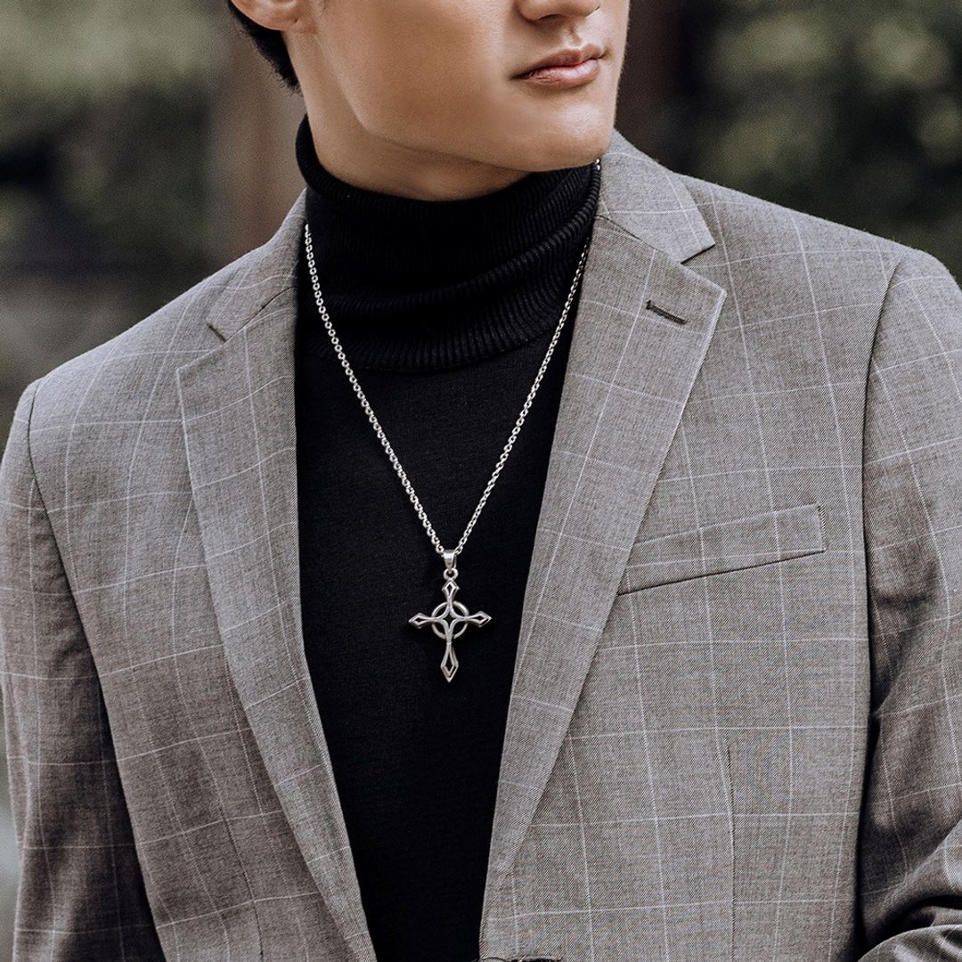The Cross 永恒荣耀 个性项链/个性饰品/十字架项链│MF select - 长链 - 其他金属 银色