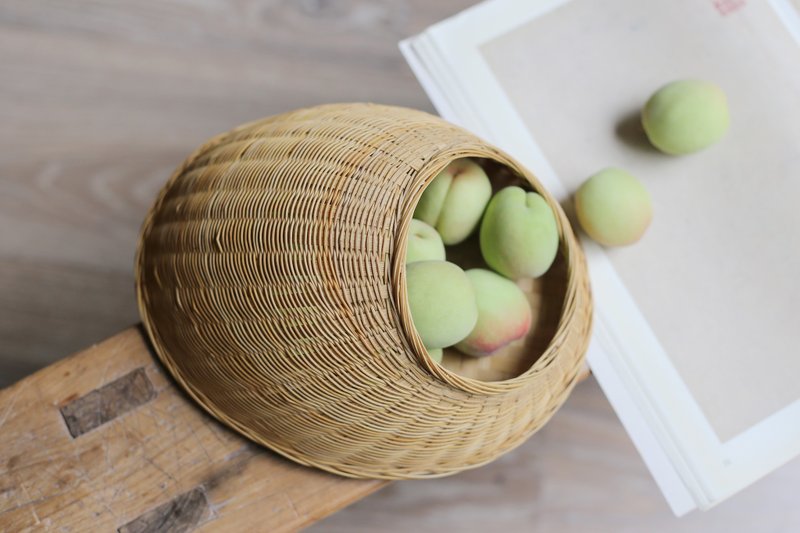 竹编系列 | 异形 竹筐 | 收纳 点心果品 花器 茶器 | 一物一图 - 收纳用品 - 竹 卡其色