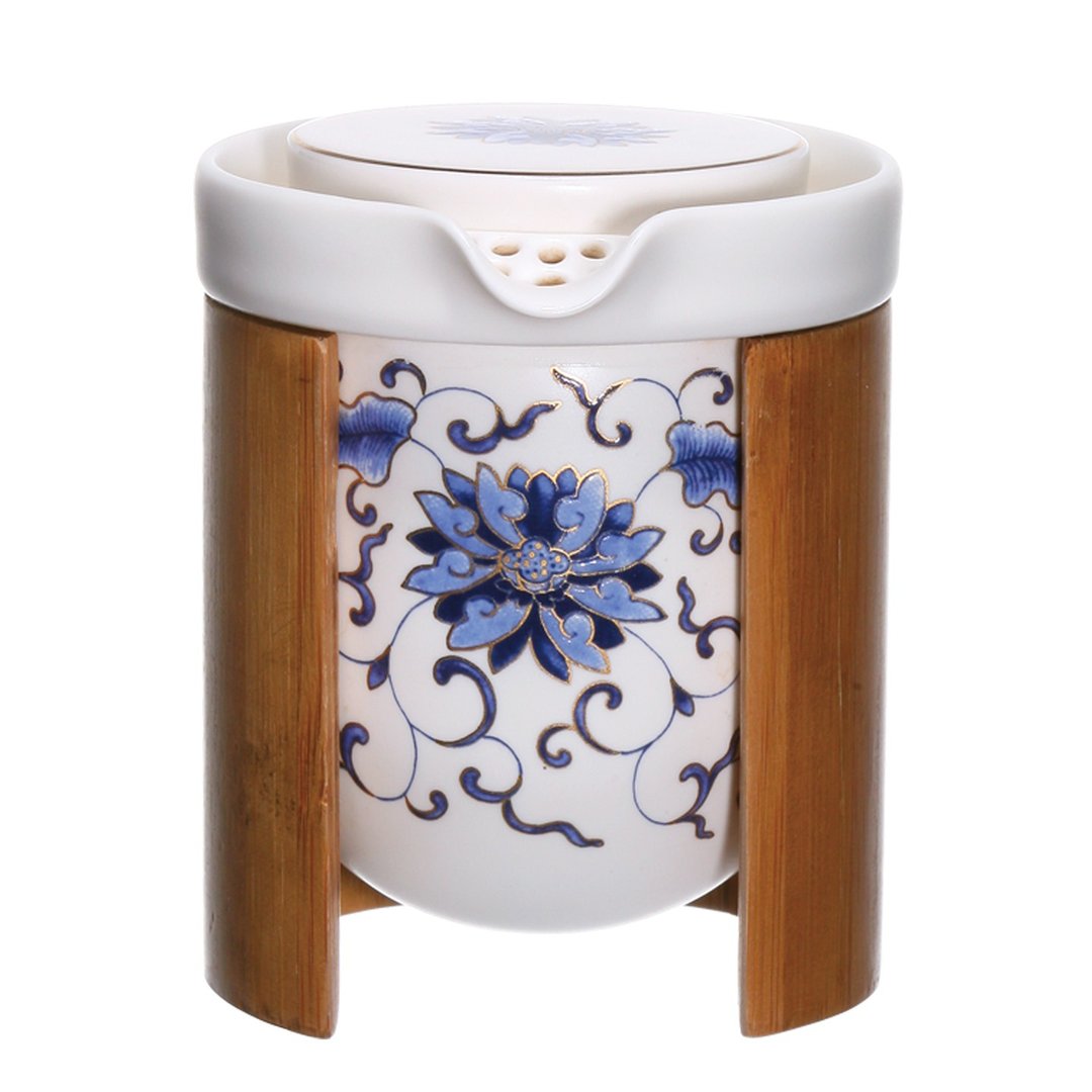 禅风-禅之莲茶壶(140ml) - 茶具/茶杯 - 陶 蓝色