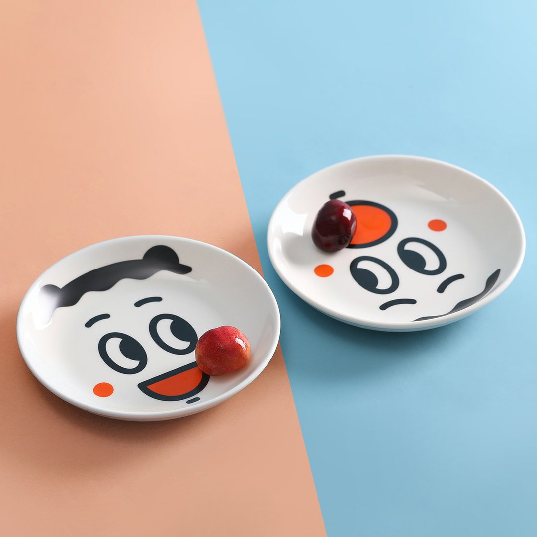 BOPOMOO 阿塞阿倒、好吃好饿盘、对盘、日本盘子、轻食、水果盘 - 盘子/餐盘/盘架 - 瓷 白色