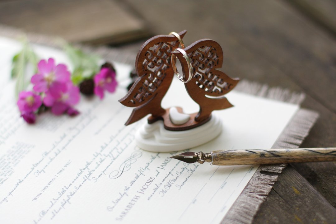 Ring holder Birds, Ring holder, Rustic Ring Holder - 其他 - 其他材质 白色