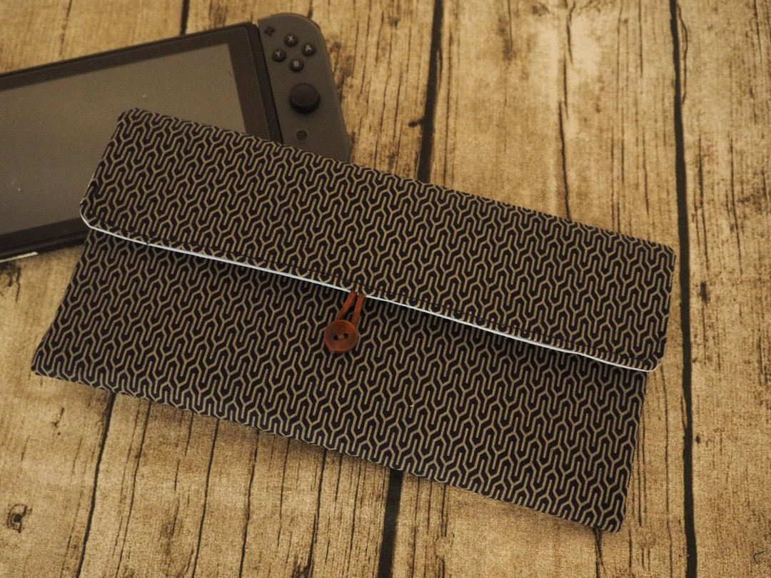英国制作 深蓝几何图案 switch ipad 电脑保护套收纳袋 - 电脑包 - 棉 蓝色