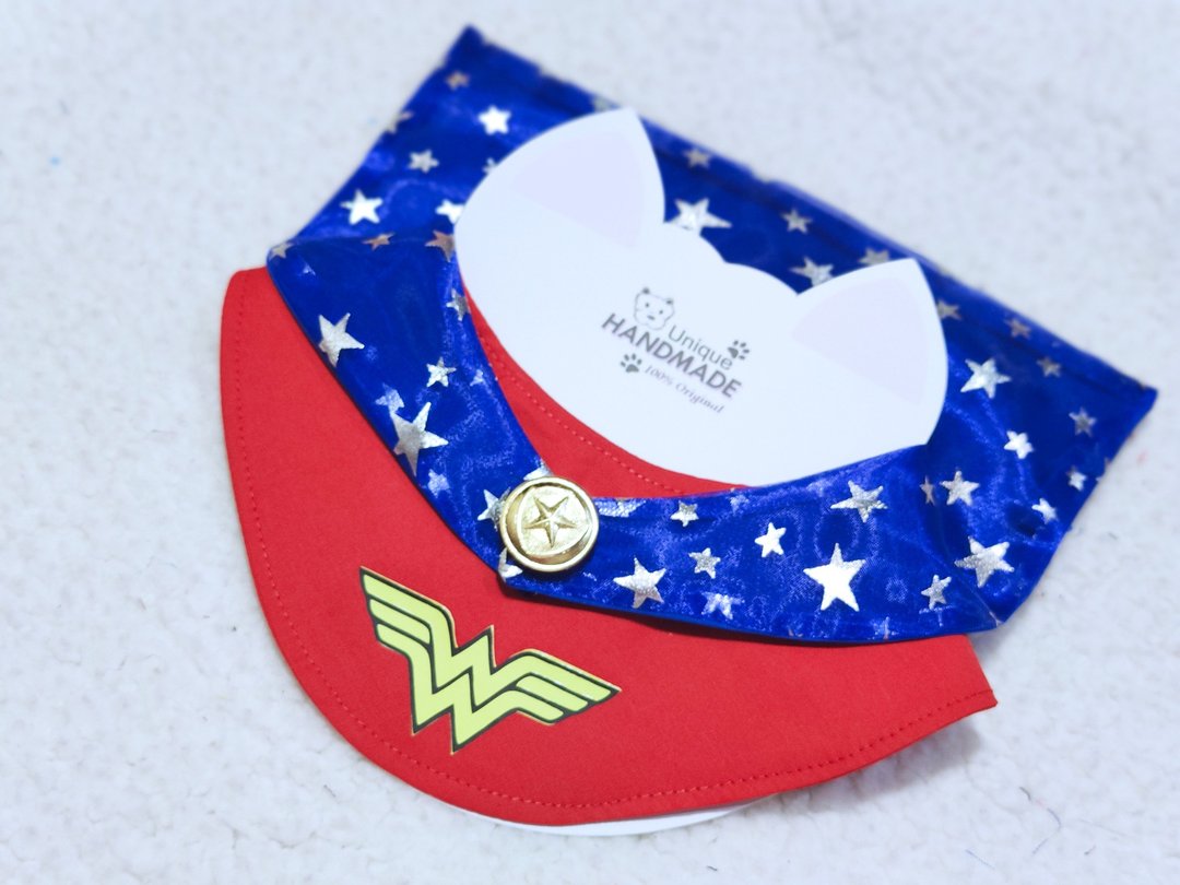 Wonder Woman 神奇女侠 造型 宠物围巾/颈饰 - 衣/帽 - 棉 黑色