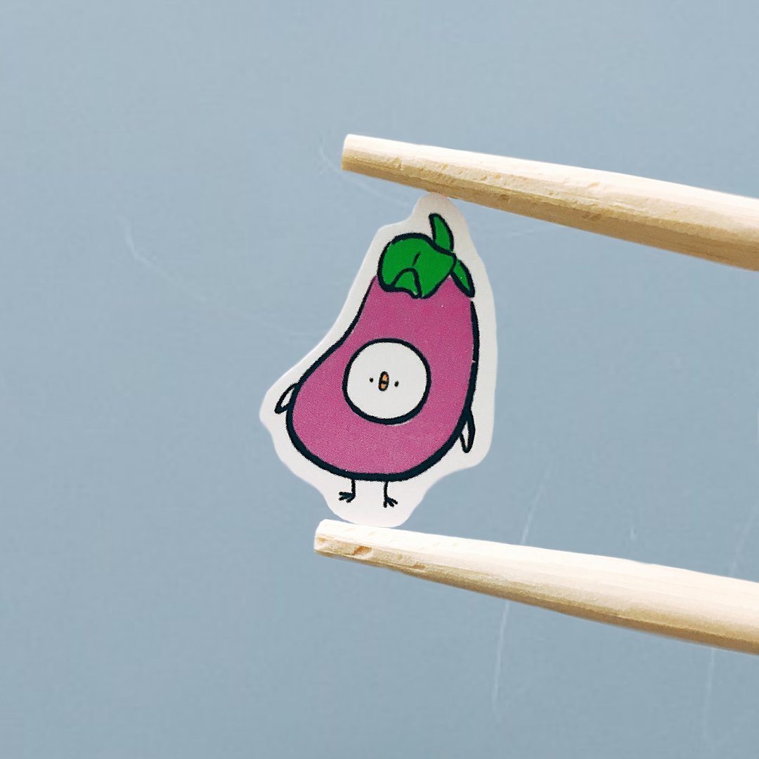 单张买 / 茄子小鸡 - 小鸡的伪装系列 / 雾面手绘贴纸 - 贴纸 - 纸 紫色