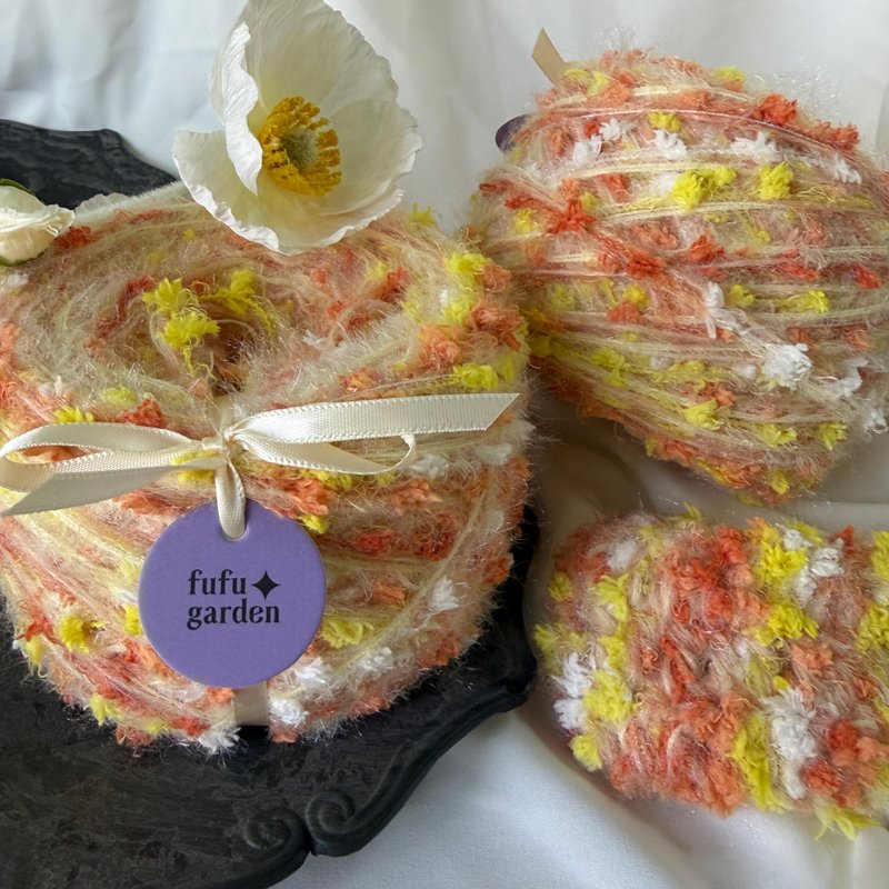 Fufugarden-手混系列-橙子泡泡汽水-含羊毛系列-鉤針棒針 - 编织/刺绣/羊毛毡/裁缝 - 羊毛 