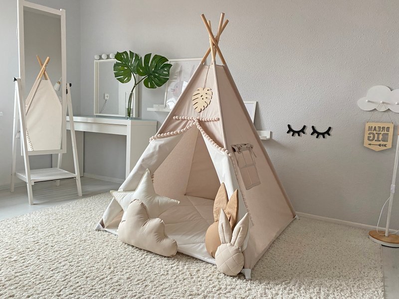 Teepee, kids teepee, teepee tent, tee pee, tipi, play tent - 玩具/玩偶 - 棉．麻 